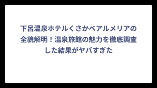 下呂温泉ホテルくさかべアルメリアの全貌解明！温泉旅館の魅力を徹底調査した結果がヤバすぎた